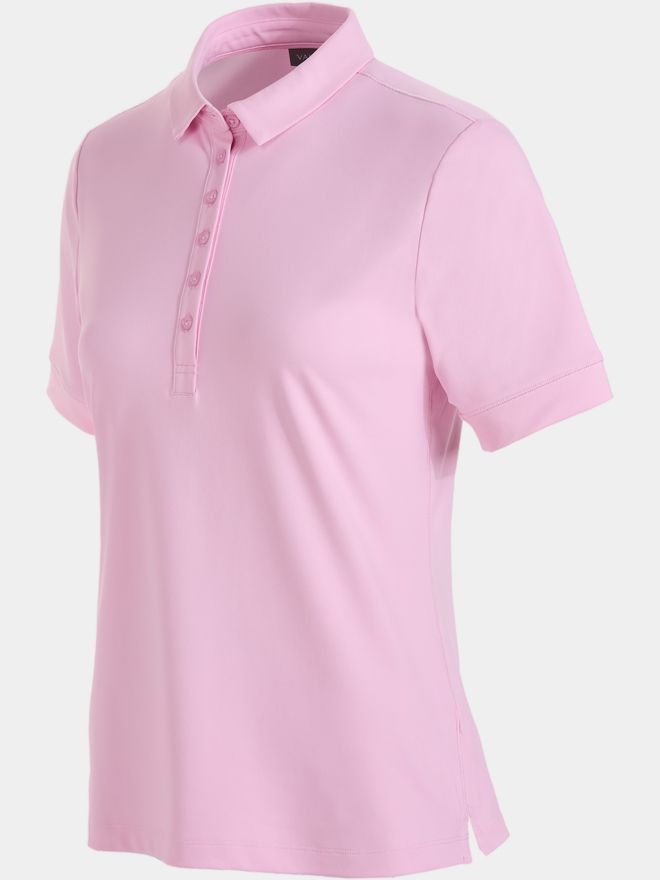 Valiente Funktions Pique Halbarm Polo rosa