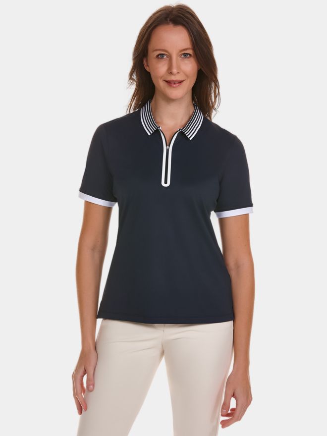 Valiente Funktions Pique Halbarm Polo navy