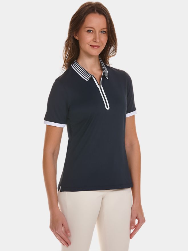 Valiente Funktions Pique Halbarm Polo navy