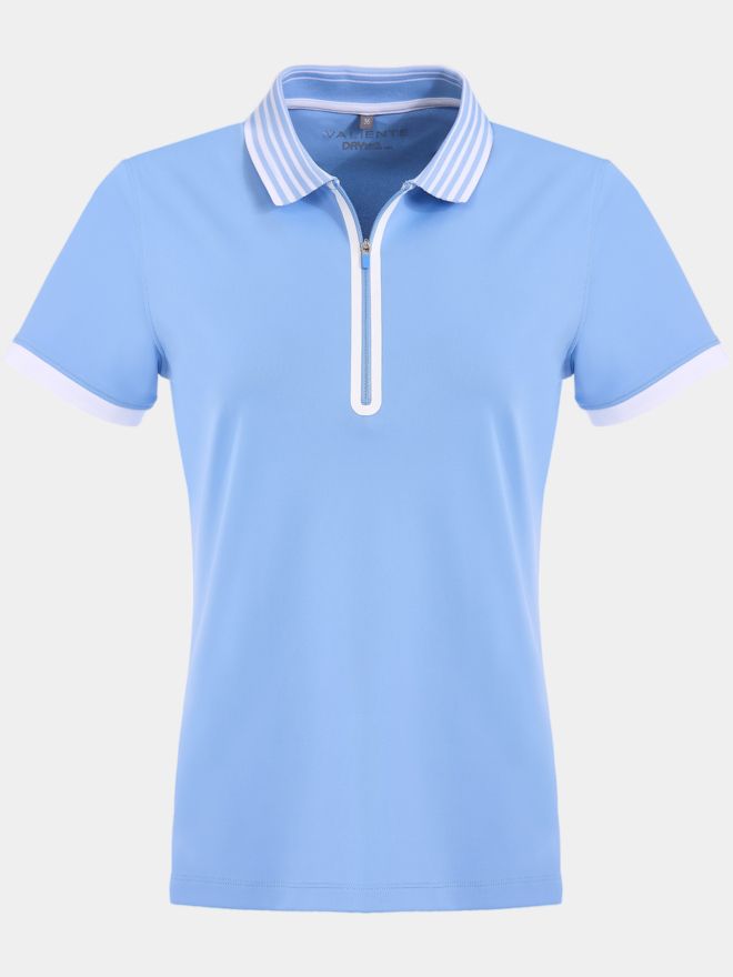 Valiente Funktions Pique Halbarm Polo hellblau