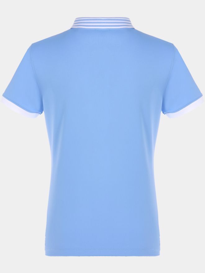 Valiente Funktions Pique Halbarm Polo hellblau