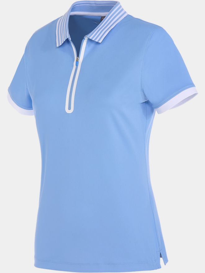 Valiente Funktions Pique Halbarm Polo hellblau