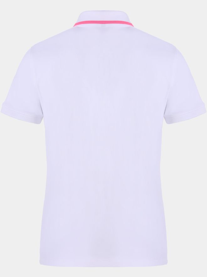 Valiente Funktions Pique Halbarm Polo weiß