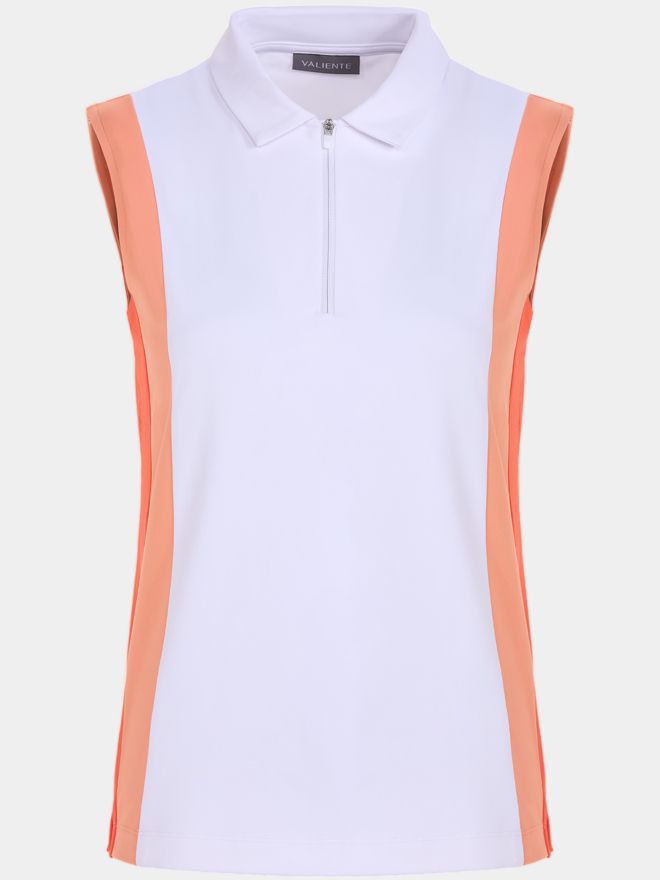 Valiente Colourblock ohne Arm Polo weiß