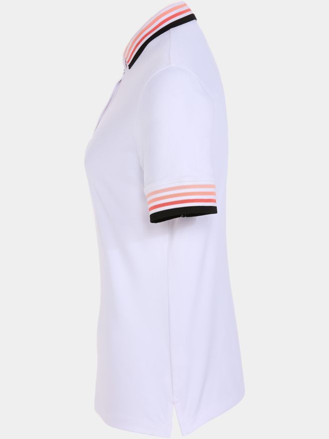 Valiente Funktions Pique Halbarm Polo weiß