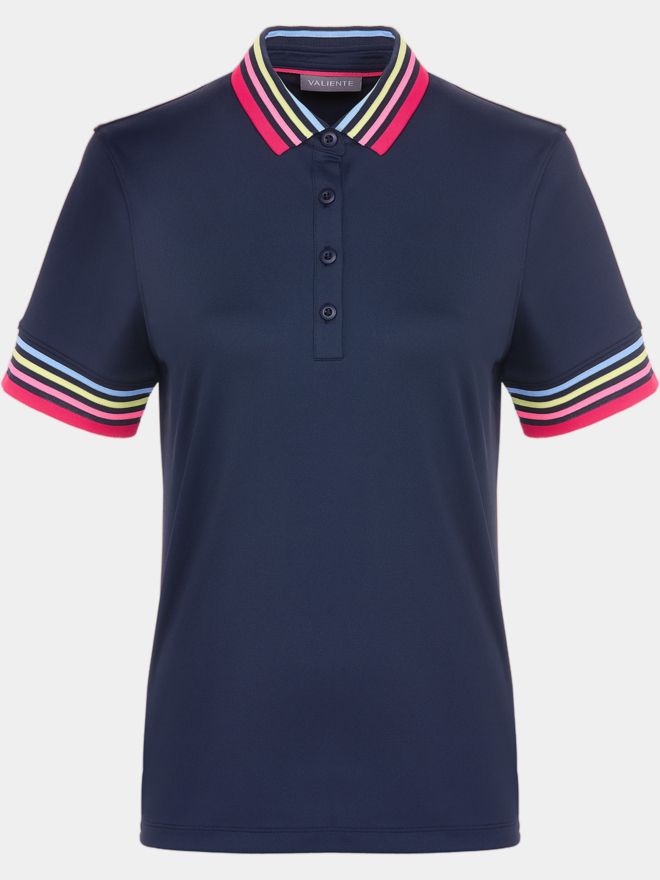 Valiente Funktions Pique Halbarm Polo navy