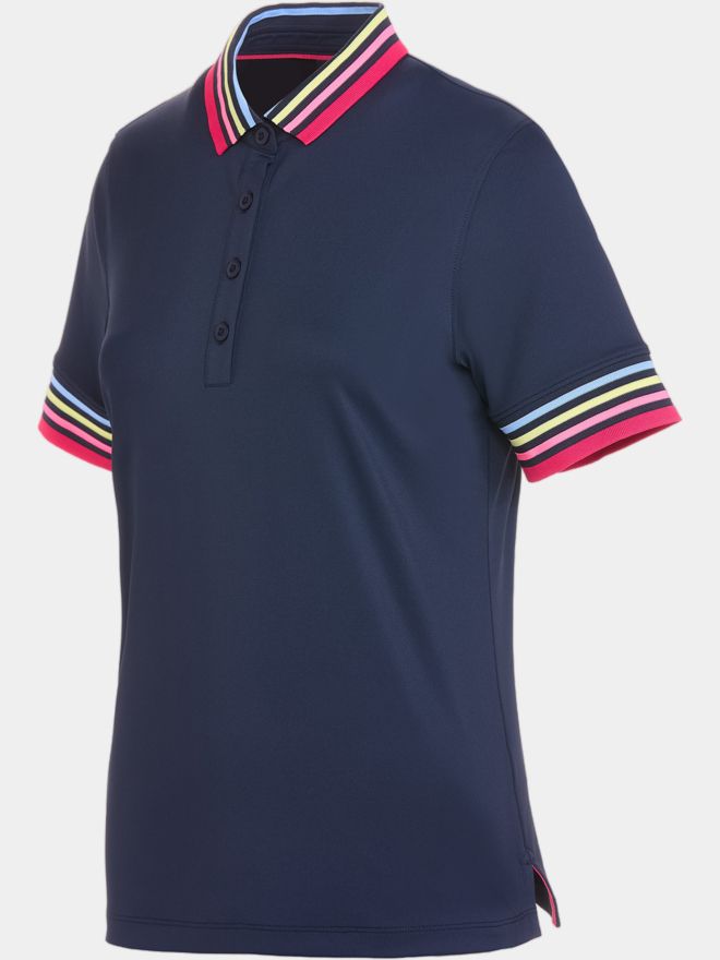 Valiente Funktions Pique Halbarm Polo navy