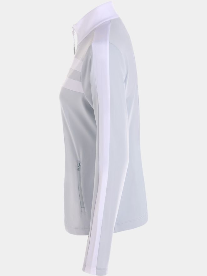 Valiente Colourblock Power- Stretch Jacke hellgrau