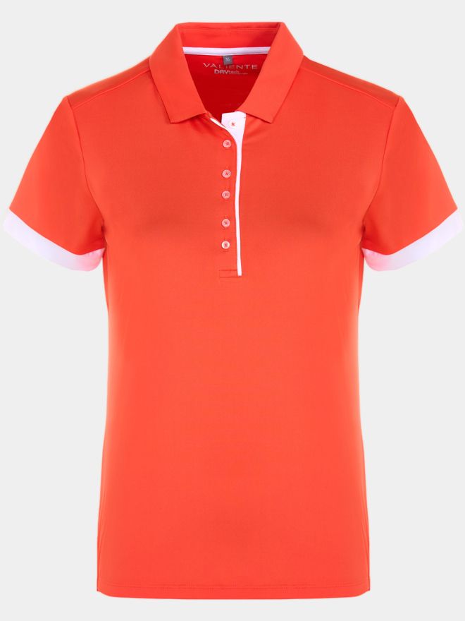 Valiente Funktions Halbarm Polo koralle