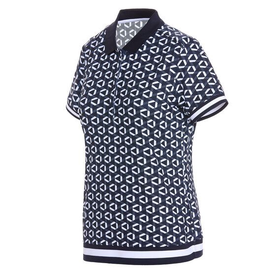 Valiente Gerade geschnittenes Druck Halbarm Polo navy