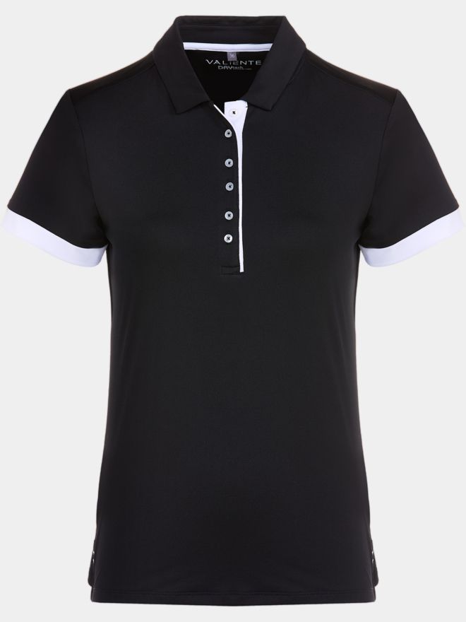 Valiente Funktions Halbarm Polo schwarz