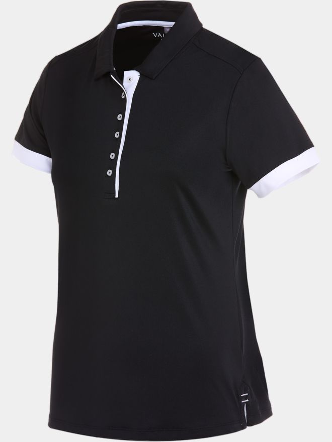 Valiente Funktions Halbarm Polo schwarz
