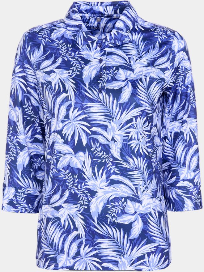 Valiente Druck 3/4 Arm Polo blau