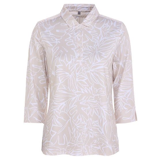 Valiente  Print 3/4 sleeve polo sand