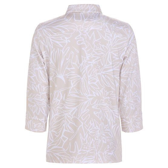 Valiente  Print 3/4 sleeve polo sand