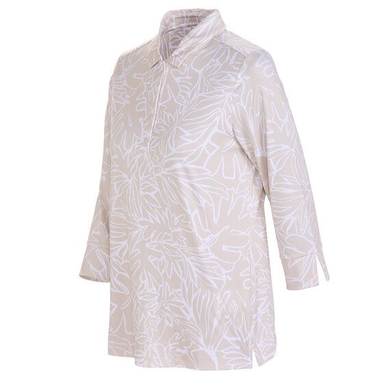 Valiente  Print 3/4 sleeve polo sand