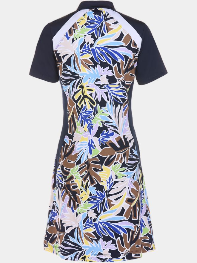 Valiente Druck Halbarm Kleid mehrfarbig