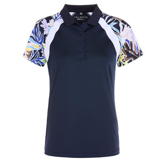 Valiente  Raglan print half-sleeve polo navy