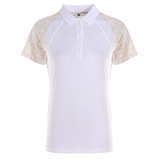 Valiente  Raglan print half-sleeve polo white