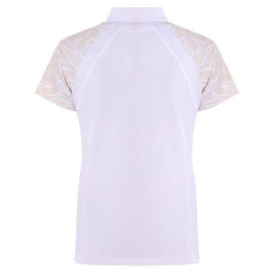 Valiente  Raglan print half-sleeve polo white