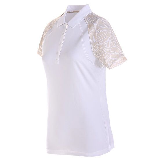 Valiente  Raglan print half-sleeve polo white