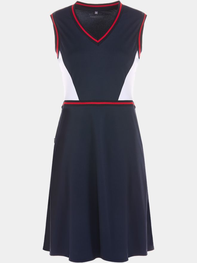 Valiente Colourblock ohne Arm Kleid navy