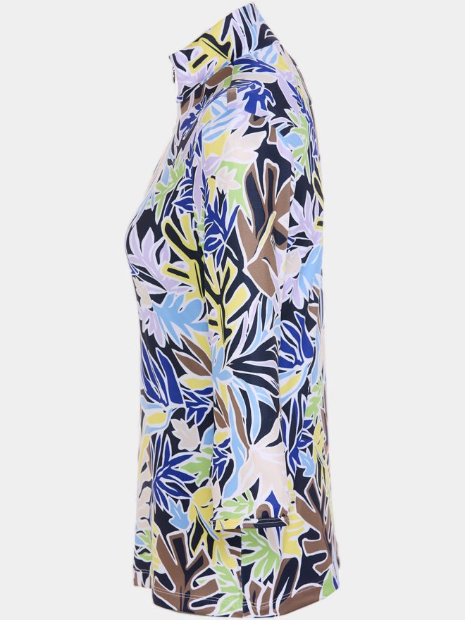 Valiente Druck 1/2 Zip 3/4 Arm Polo fancy