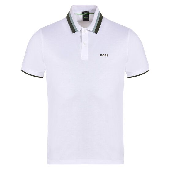 BOSS Paddy AP Heritage Halbarm Polo weiß