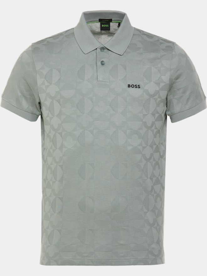 BOSS Polo Pirax C s krátkým rukávem olivová