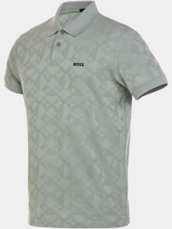 BOSS Polo Pirax C s krátkým rukávem olivová