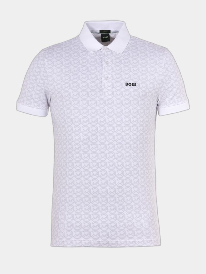 BOSS Paddy Striped C Half Sleeve Polo white