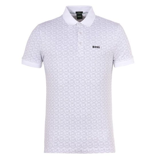 BOSS Paddy Striped C Halbarm Polo weiß