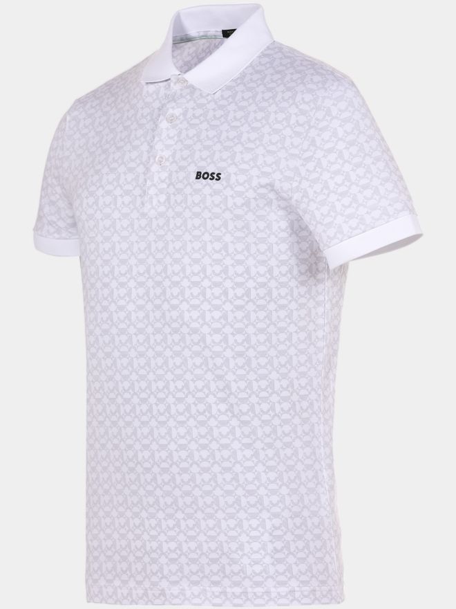 BOSS Paddy Striped C Half Sleeve Polo white