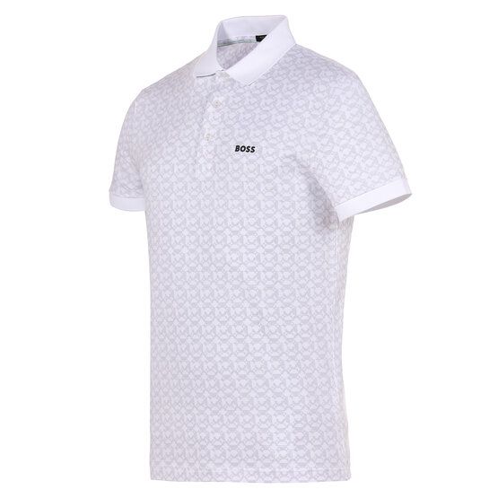BOSS Paddy Striped C Halbarm Polo weiß