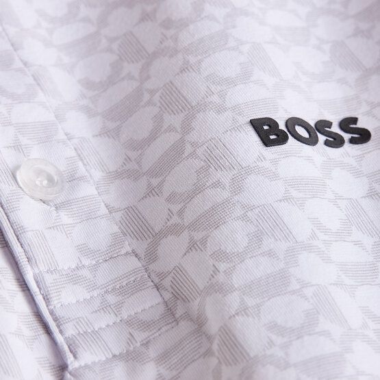 BOSS Paddy Striped C Halbarm Polo weiß