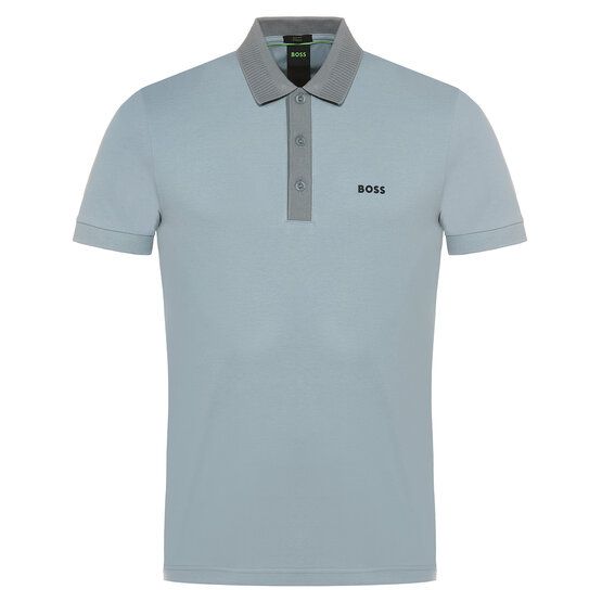 BOSS Paule Rib Polo s polovičním rukávem olivová