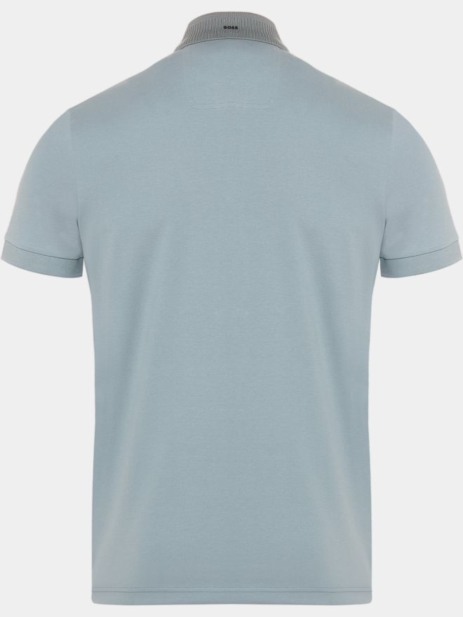 BOSS Paule Rib Halbarm Polo oliv