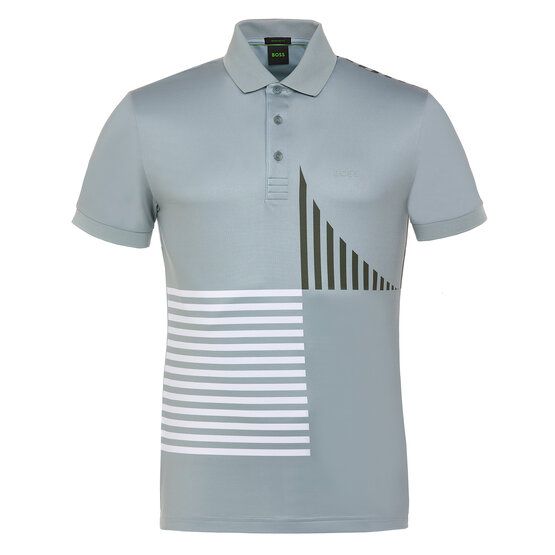 BOSS Paddy Striped C1 Halbarm Polo oliv