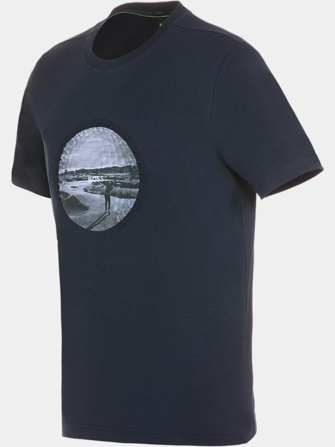 BOSS Tričko s krátkým rukávem Graphic Heritage námořnická modrá