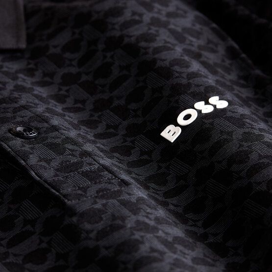 BOSS Paddy Striped C Halbarm Polo schwarz