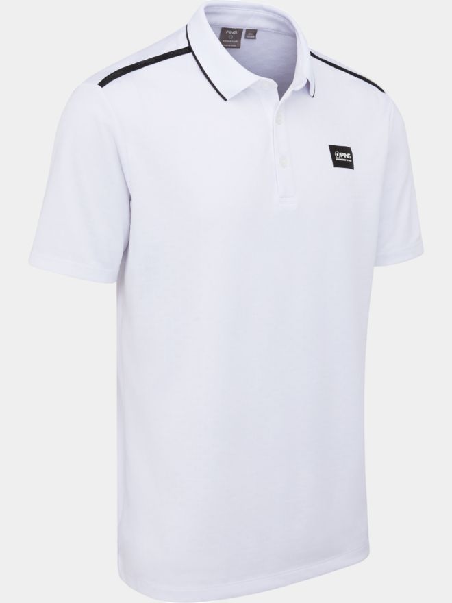 Ping Corby Halbarm Polo weiß