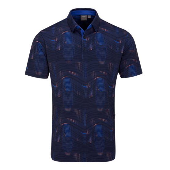 Ping  Optic Groove half-sleeve polo navy