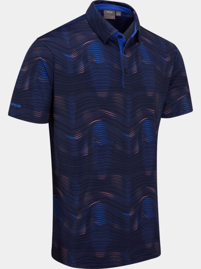 Ping Optic Groove Halbarm Polo navy