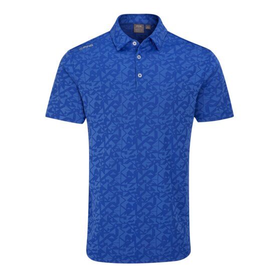 Ping Geo-Camo Halbarm Polo blau