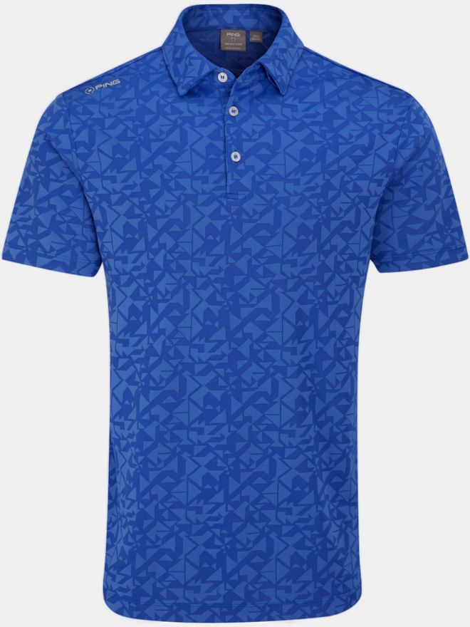 Ping Geo-Camo Halbarm Polo blau