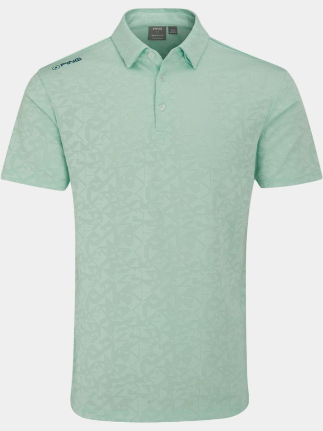 Ping Geo-Camo Halbarm Polo hellgrün
