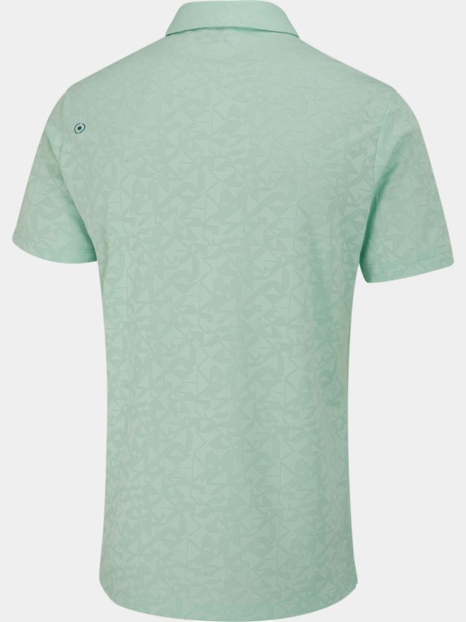Ping Geo-Camo Halbarm Polo hellgrün