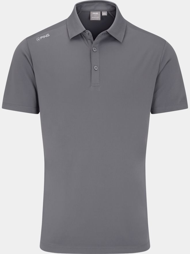 Ping Lindum half-sleeve polo light gray