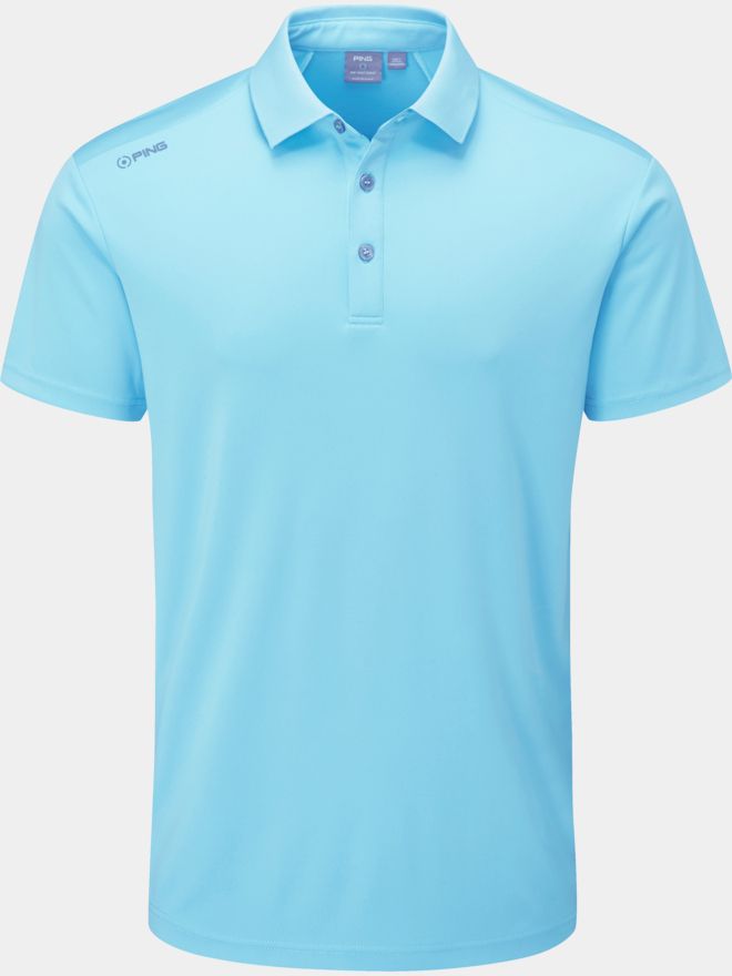 Ping Lindum Halbarm Polo hellblau