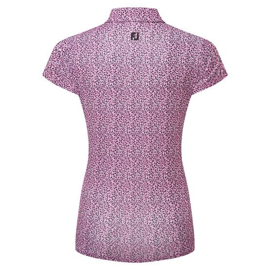 FootJoy  Animal Print Cap Sleeve Shirt Half Sleeve Polo pink